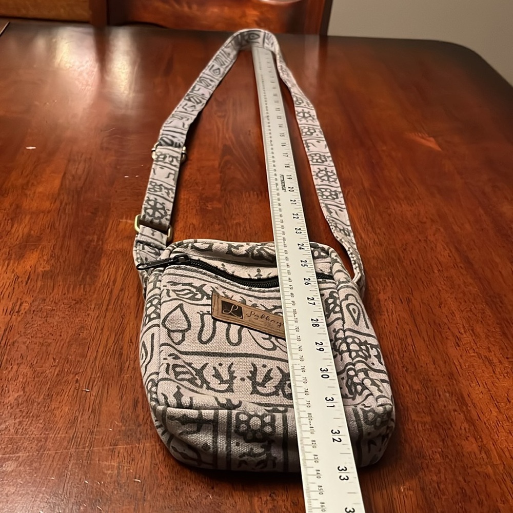 Lakhays Gray Patterned Crossbody Bag with adjustable length strap
. - Picture 5 of 9